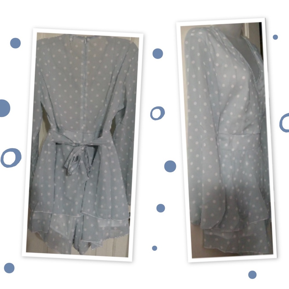 Chiffon Polka Dot Ladies Size XL Romper - Picture 2 of 2